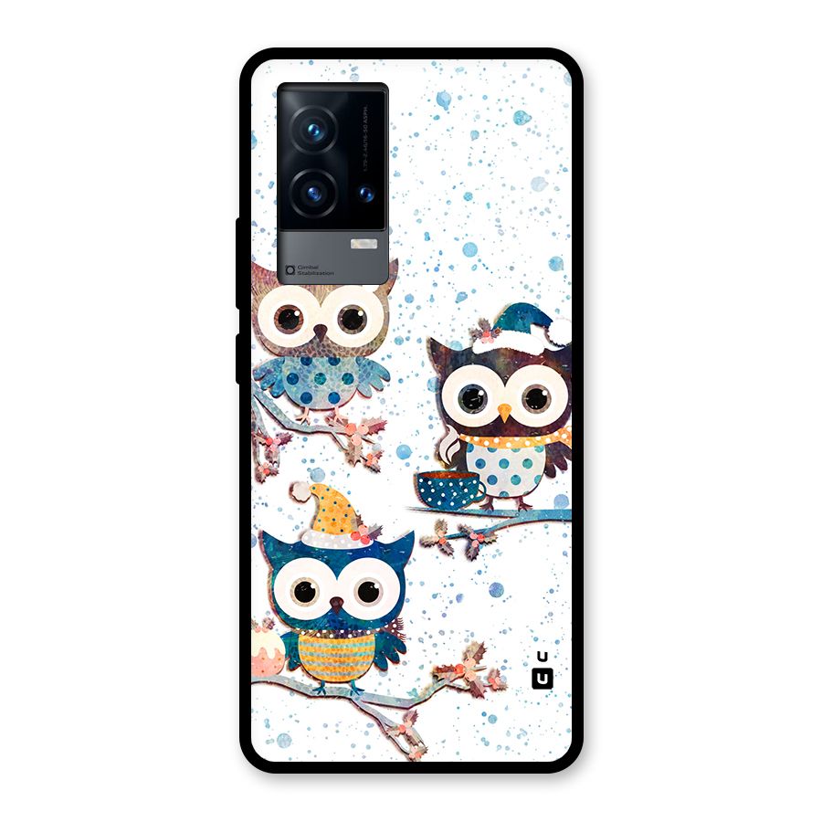 Winter Owls Glass Back Case for iQOO 9 5G