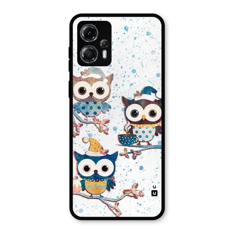 Winter Owls Metal Back Case for Moto G13