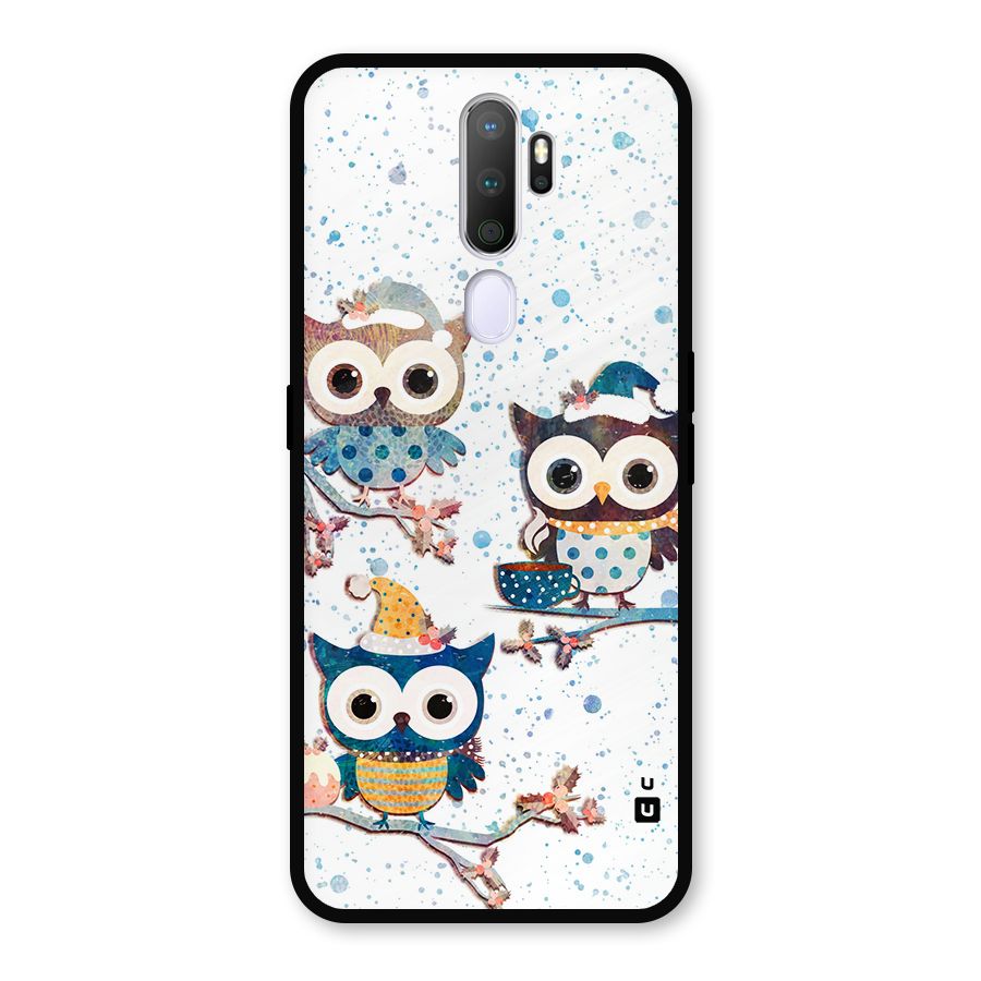 Winter Owls Metal Back Case for Oppo A9 (2020)