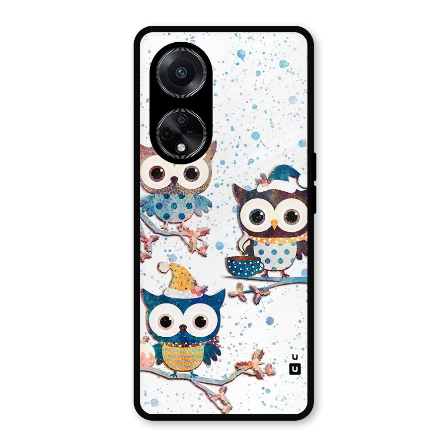 Winter Owls Metal Back Case for Oppo F23
