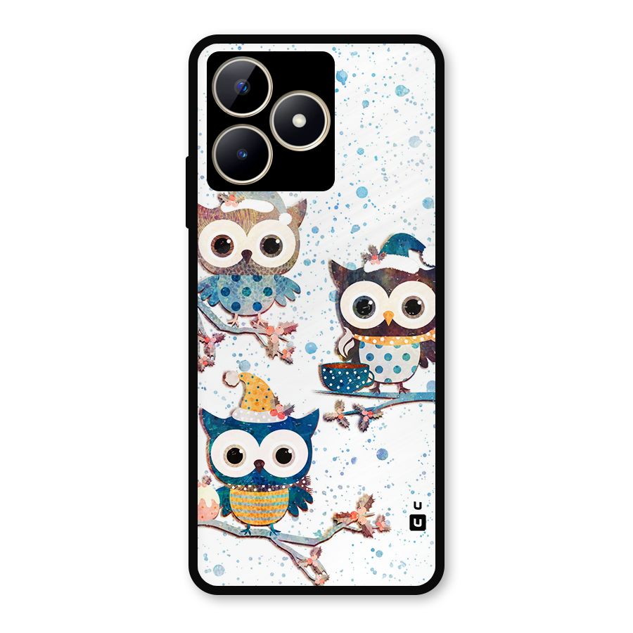 Winter Owls Metal Back Case for Realme C53