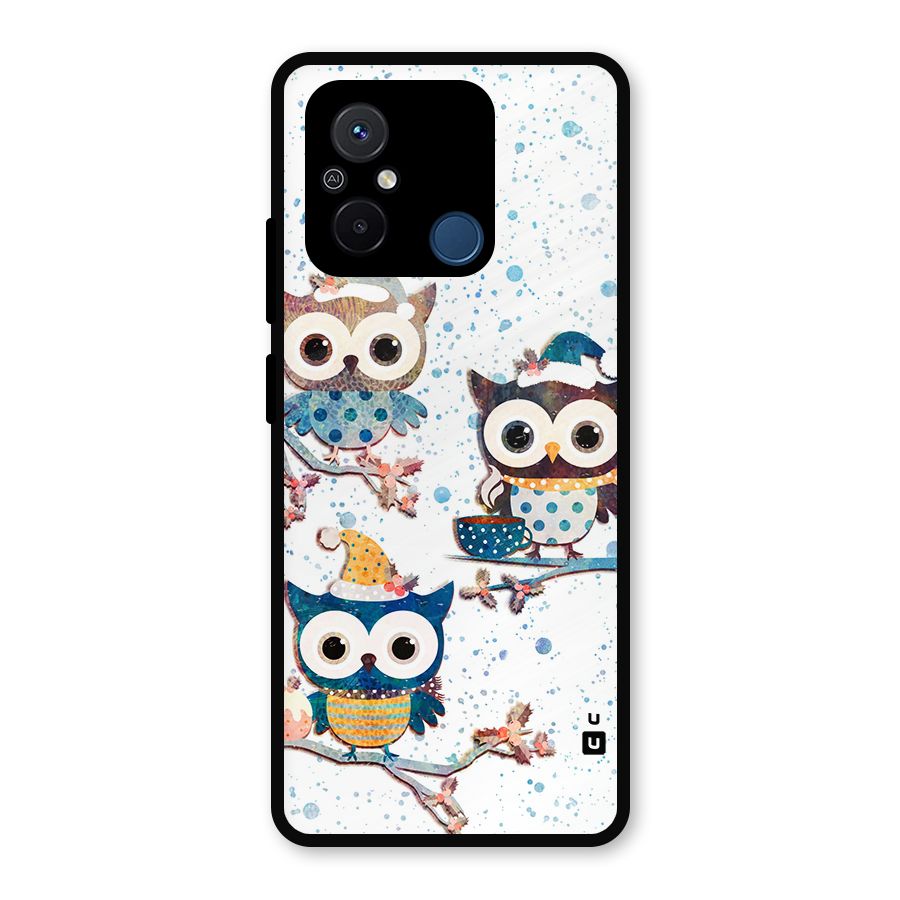 Winter Owls Metal Back Case for Redmi 12C