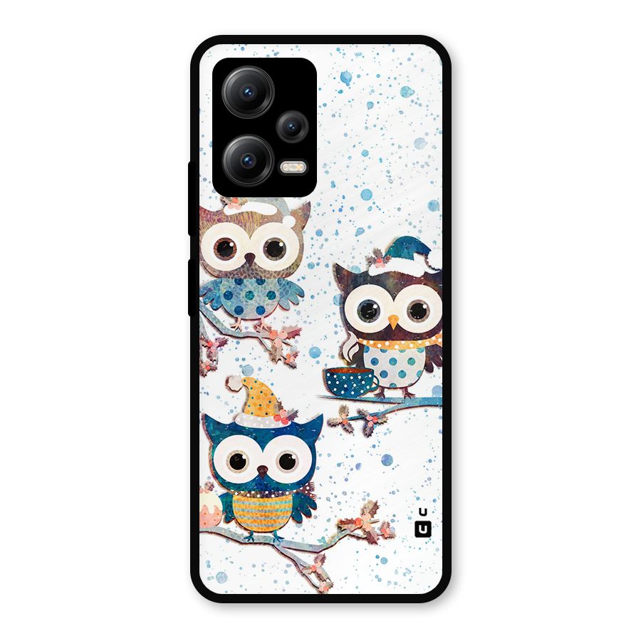 Winter Owls Metal Back Case for Redmi Note 12 5G
