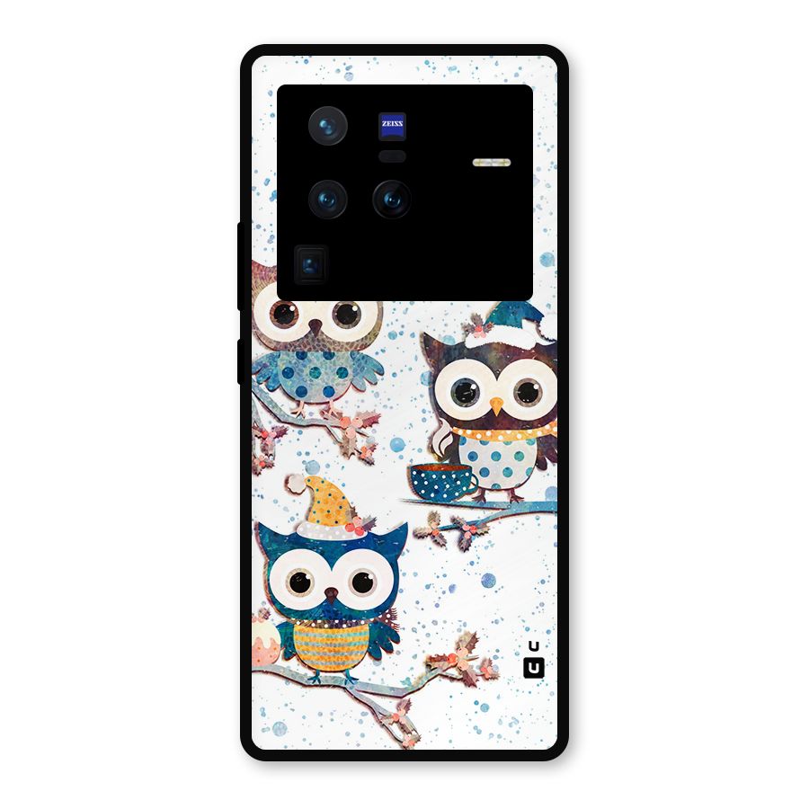 Winter Owls Metal Back Case for Vivo X80 Pro