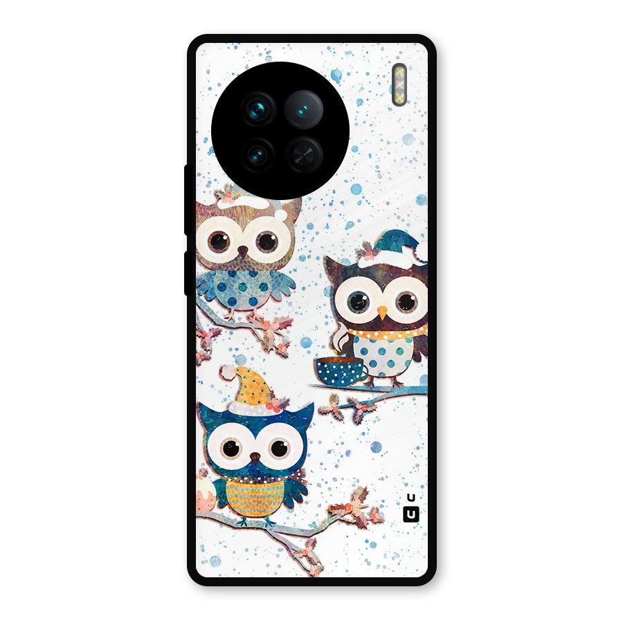 Winter Owls Metal Back Case for Vivo X90