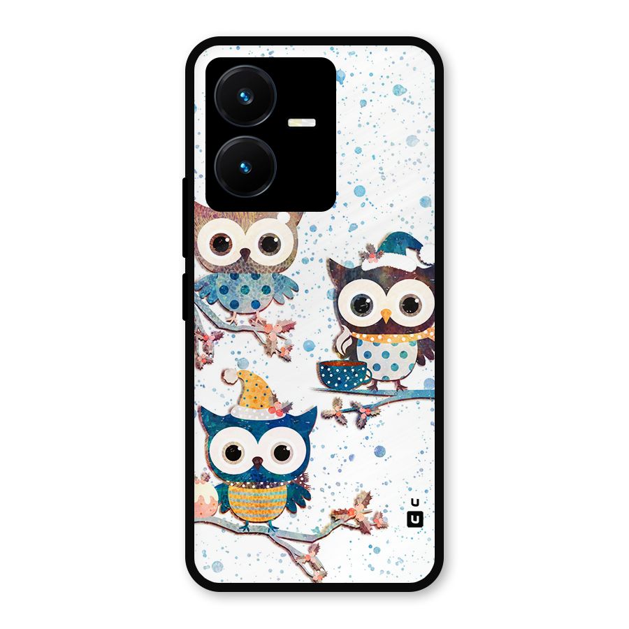 Winter Owls Metal Back Case for Vivo Y22
