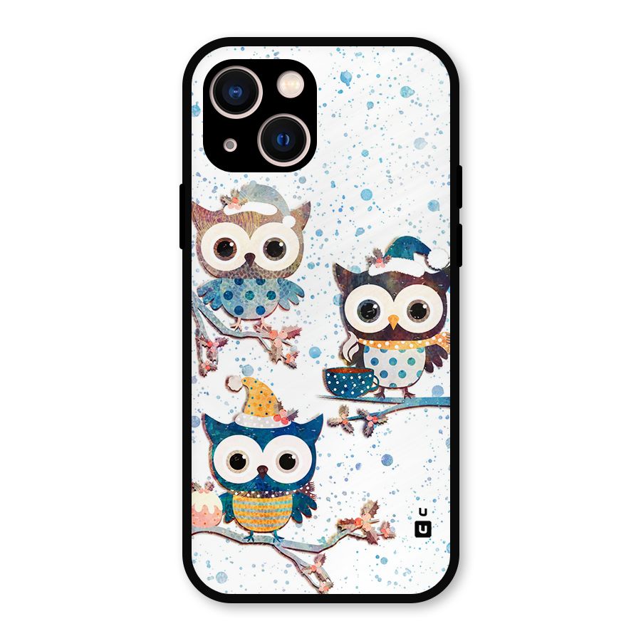 Winter Owls Metal Back Case for iPhone 13