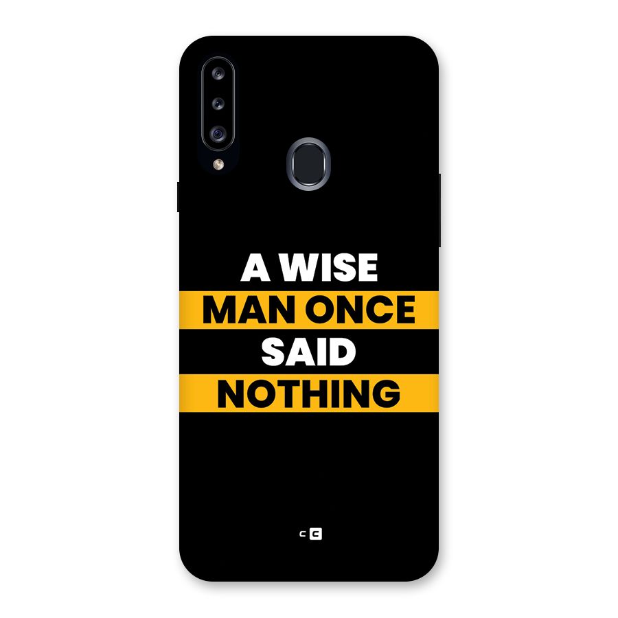 Wise Man Back Case for Galaxy A20s