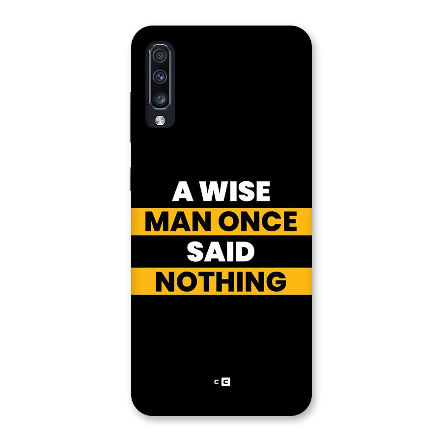 Wise Man Back Case for Galaxy A70s