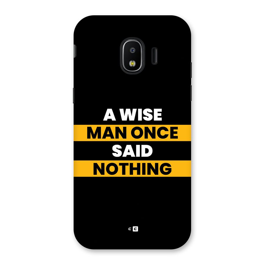 Wise Man Back Case for Galaxy J2 Pro 2018