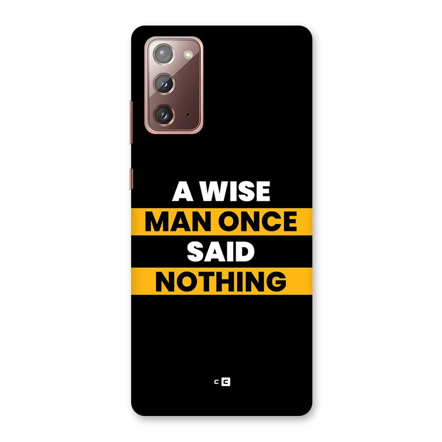 Wise Man Back Case for Galaxy Note 20