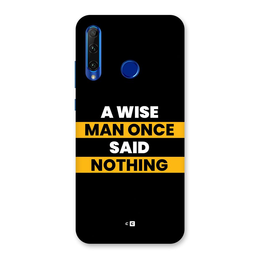 Wise Man Back Case for Honor 20i