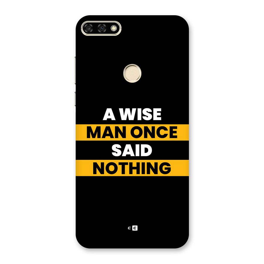 Wise Man Back Case for Honor 7A