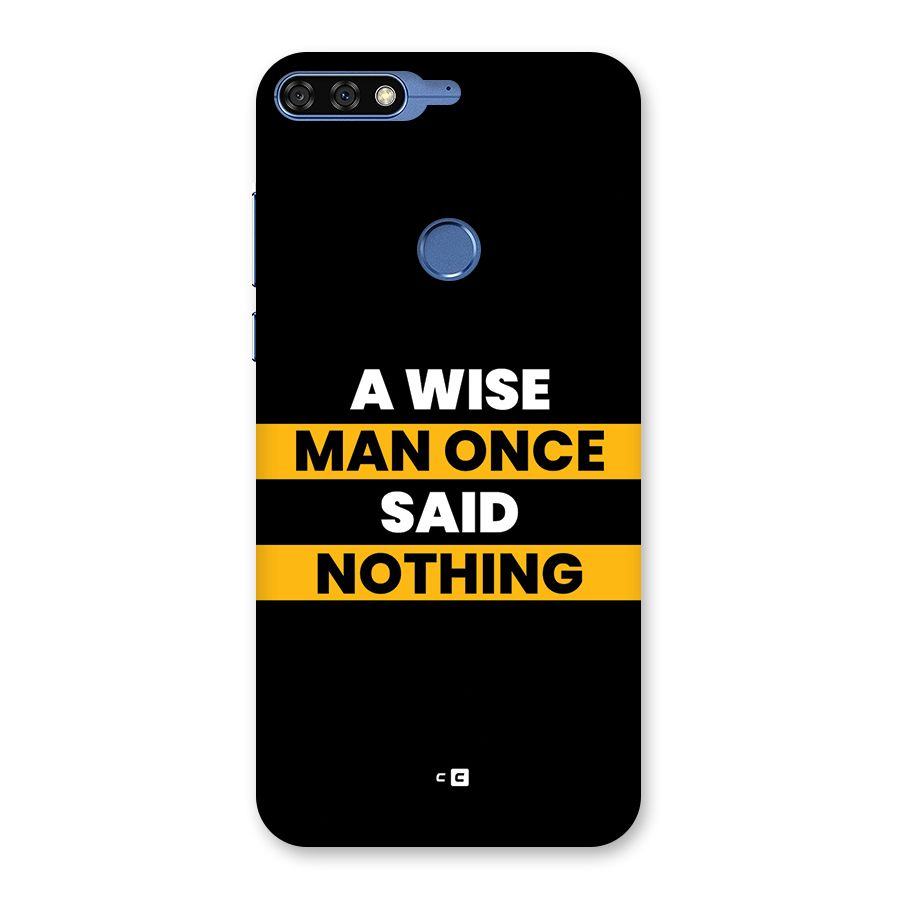 Wise Man Back Case for Honor 7C
