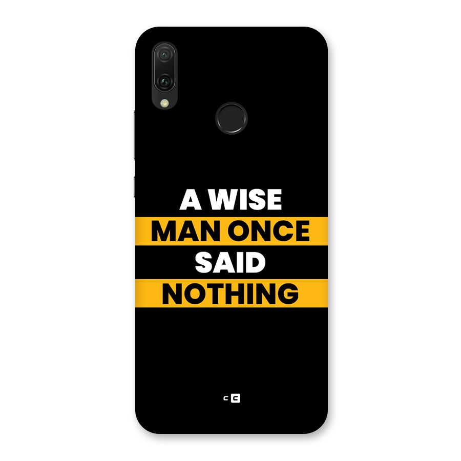 Wise Man Back Case for Huawei Y9 (2019)