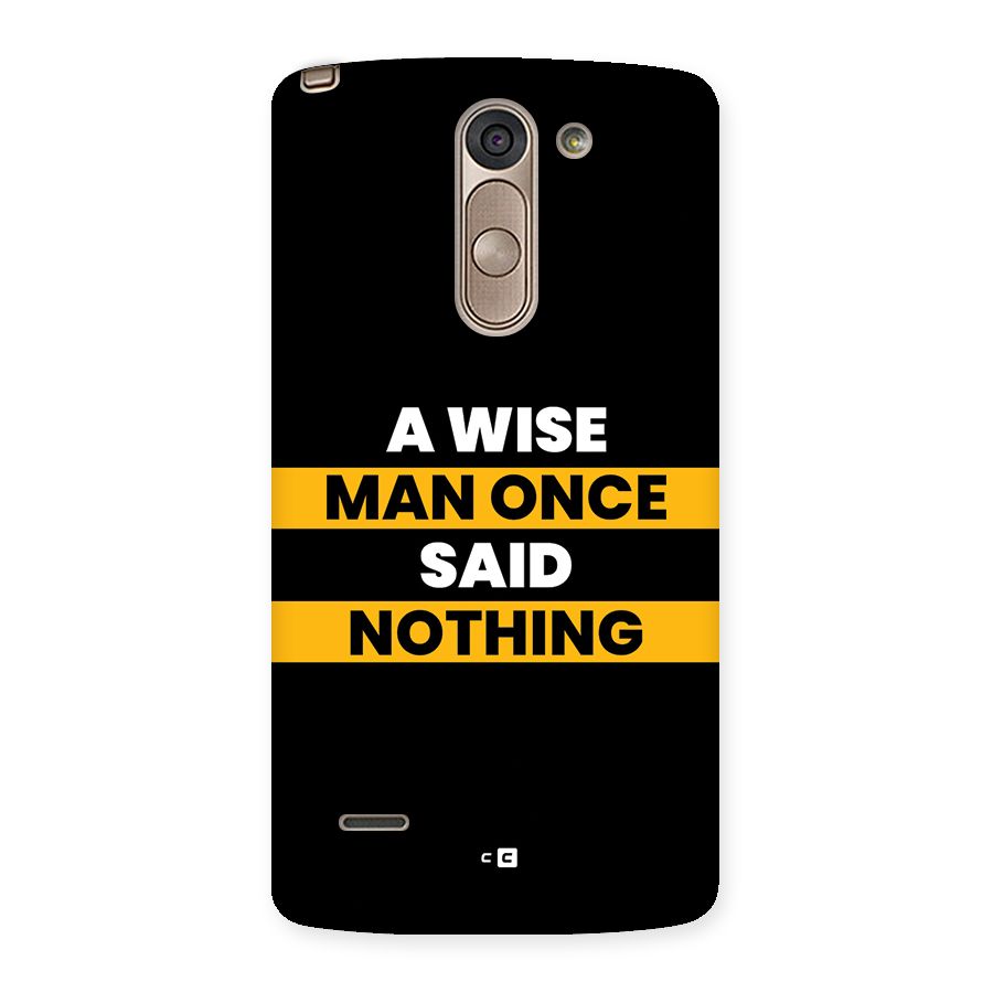 Wise Man Back Case for LG G3 Stylus
