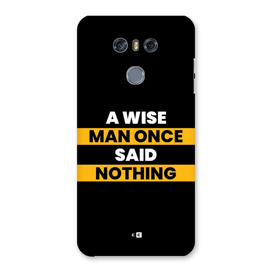 Wise Man Back Case for LG G6