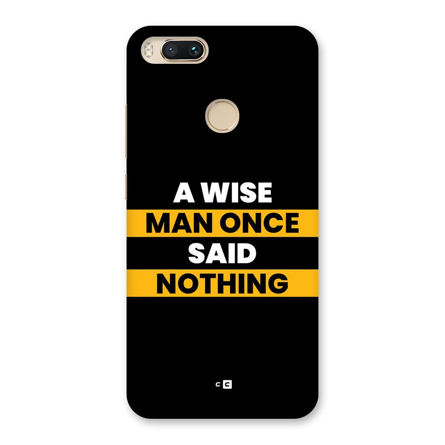 Wise Man Back Case for Mi A1