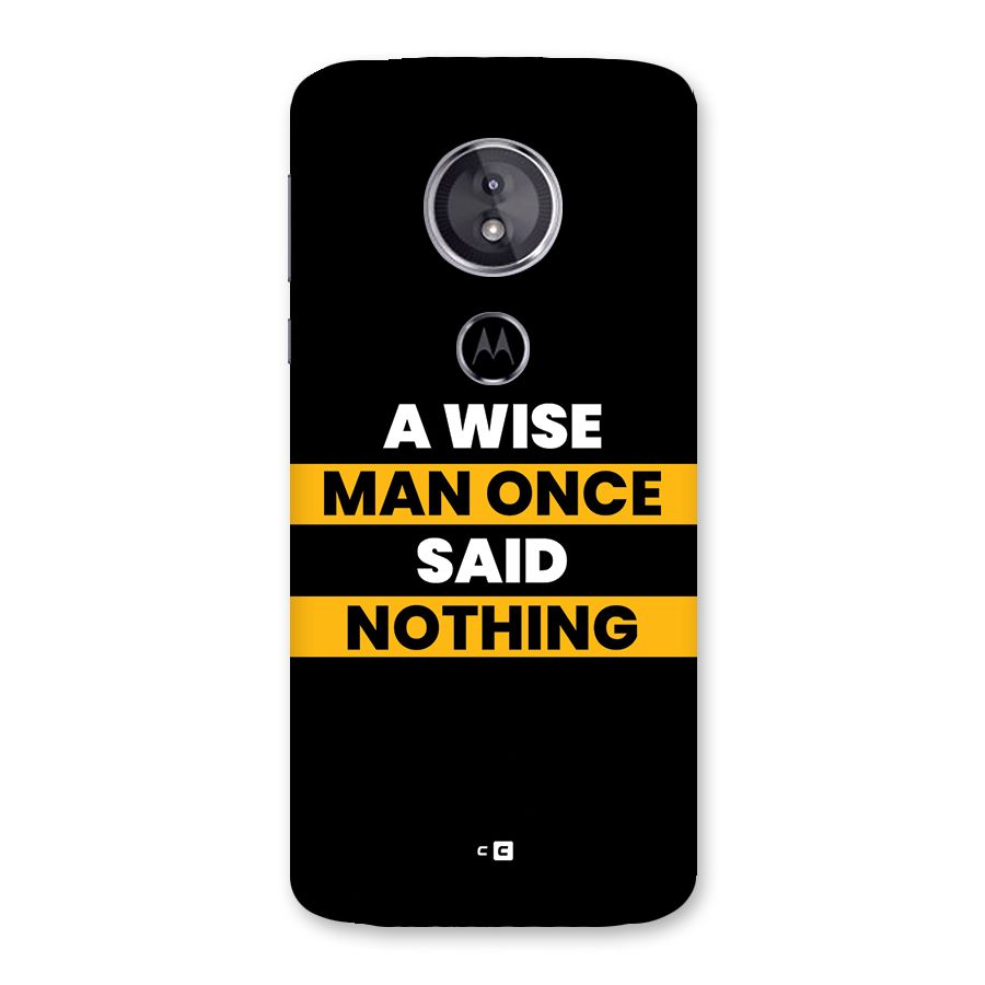 Wise Man Back Case for Moto E5