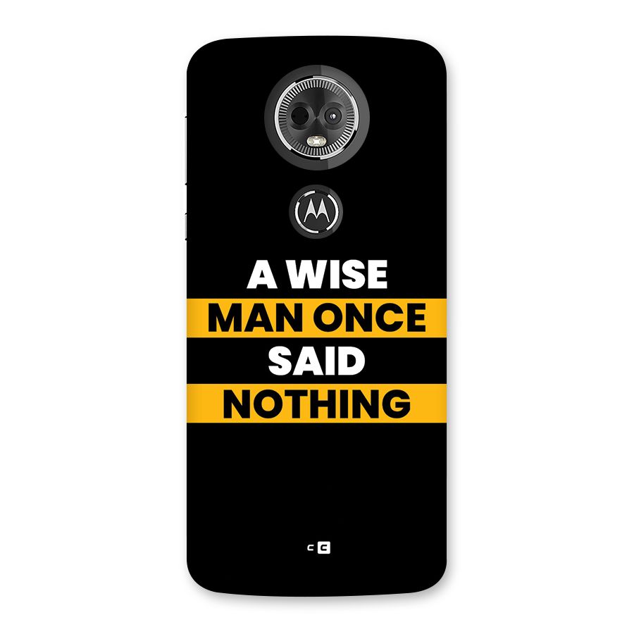 Wise Man Back Case for Moto E5 Plus