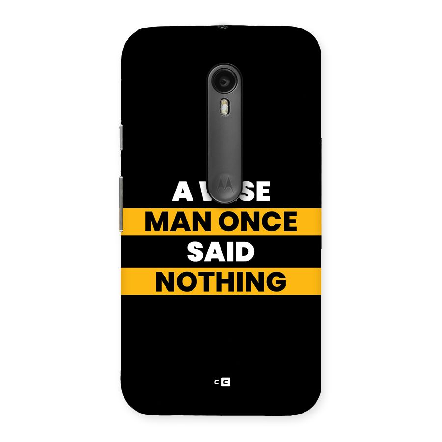 Wise Man Back Case for Moto G3