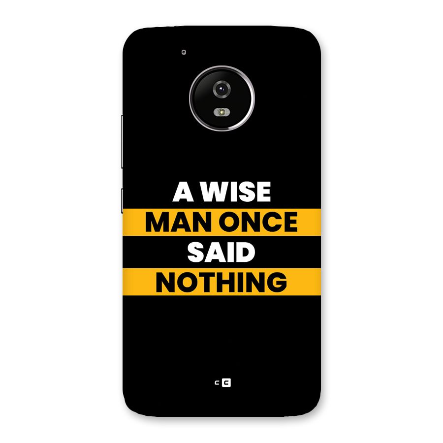 Wise Man Back Case for Moto G5