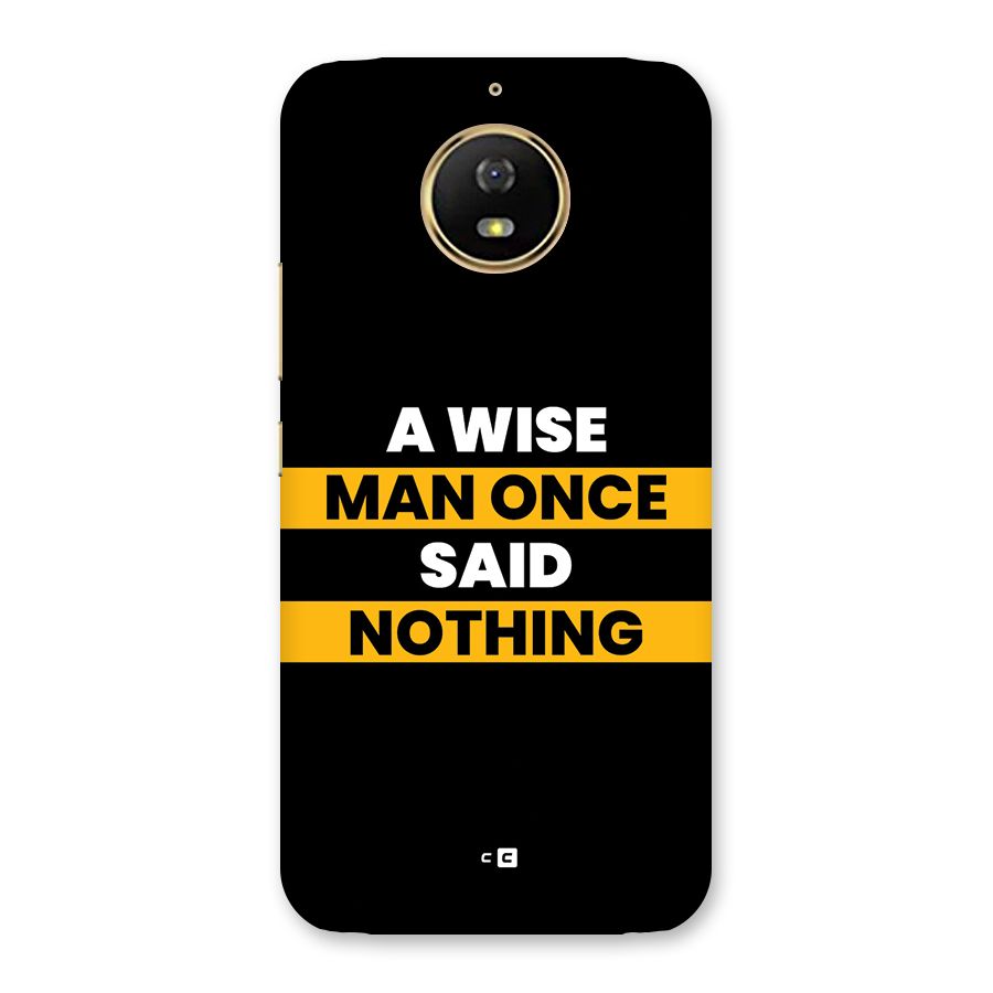 Wise Man Back Case for Moto G5s