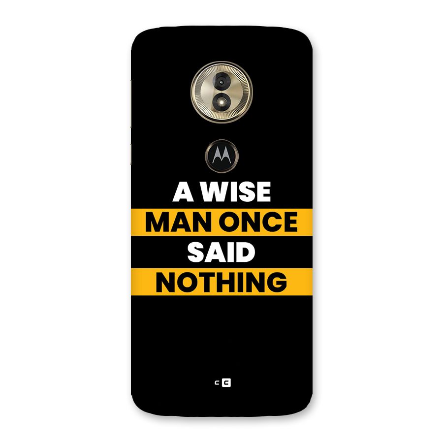 Wise Man Back Case for Moto G6 Play