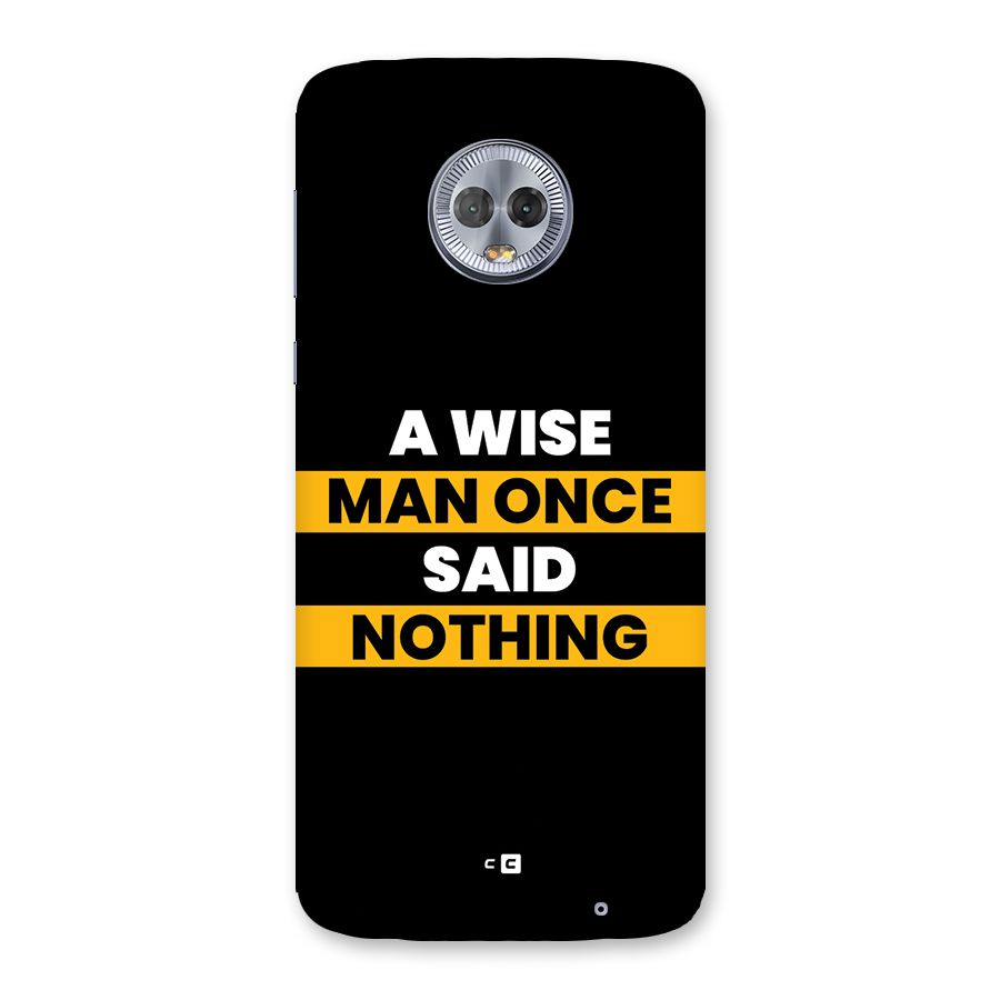 Wise Man Back Case for Moto G6 Plus