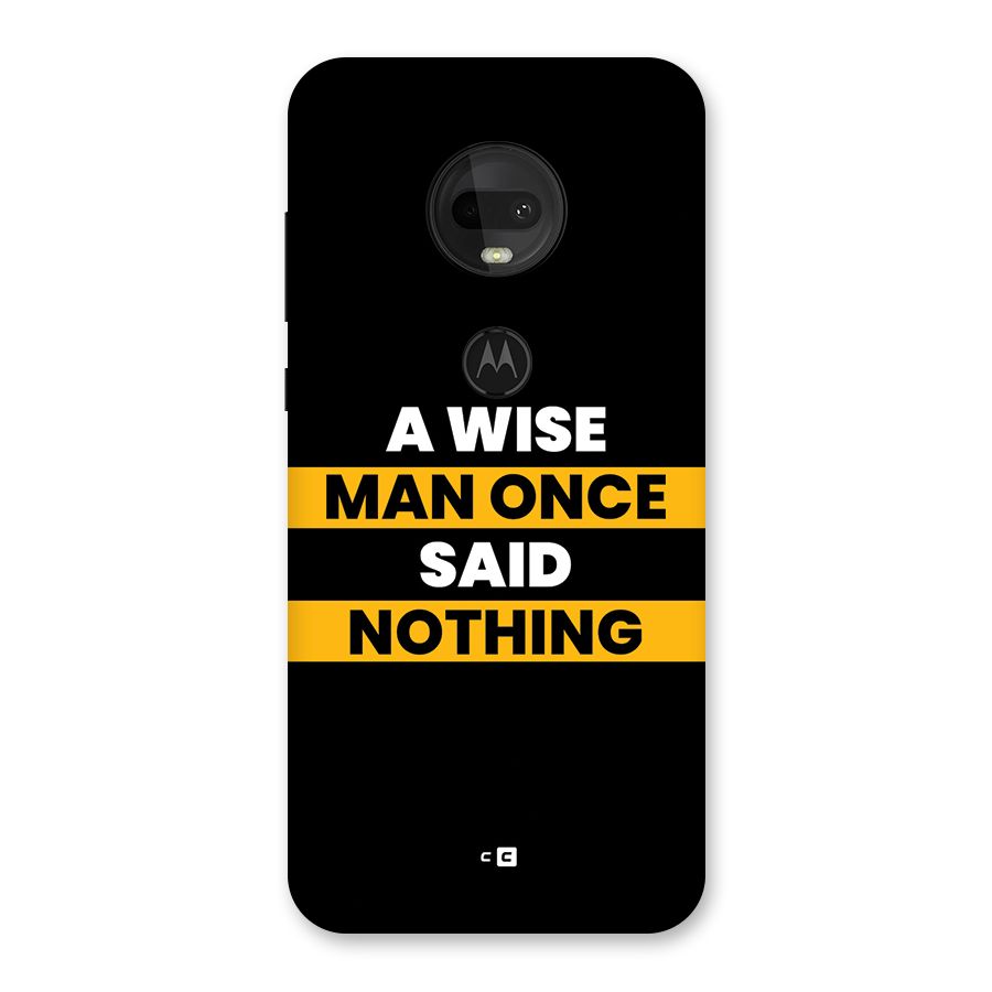 Wise Man Back Case for Moto G7