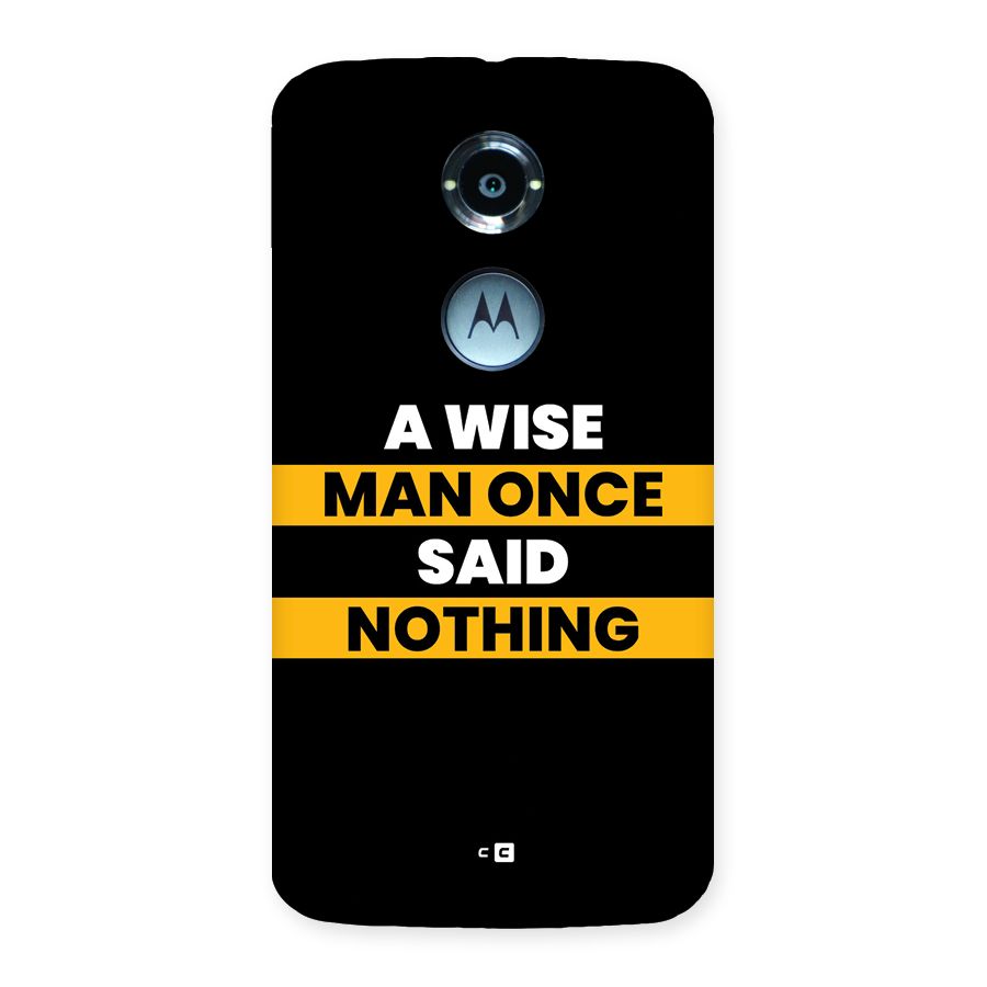 Wise Man Back Case for Moto X2