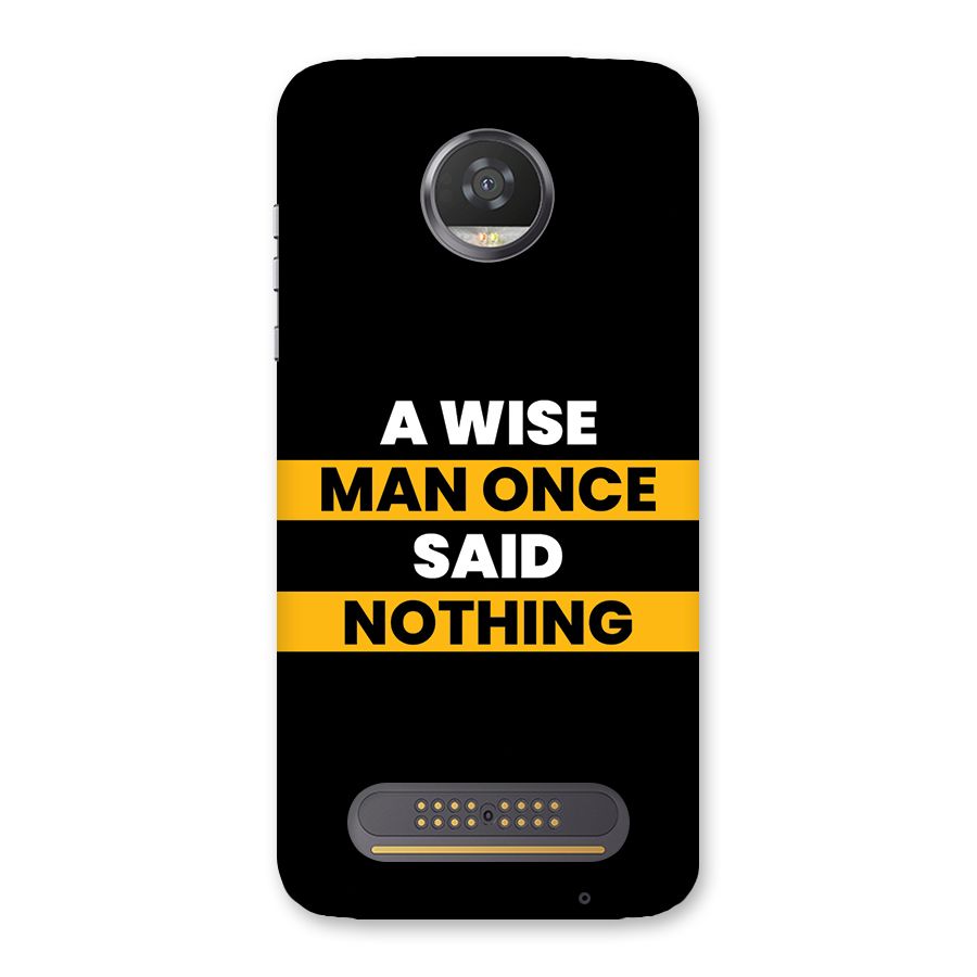 Wise Man Back Case for Moto Z2 Play