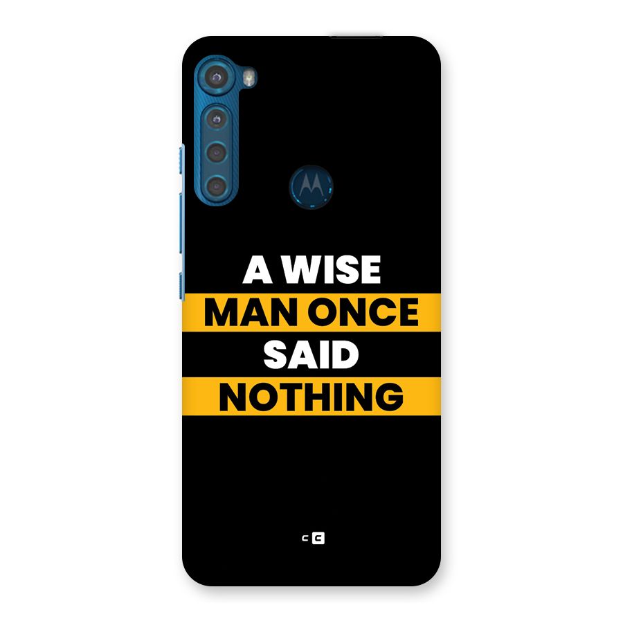 Wise Man Back Case for Motorola One Fusion Plus
