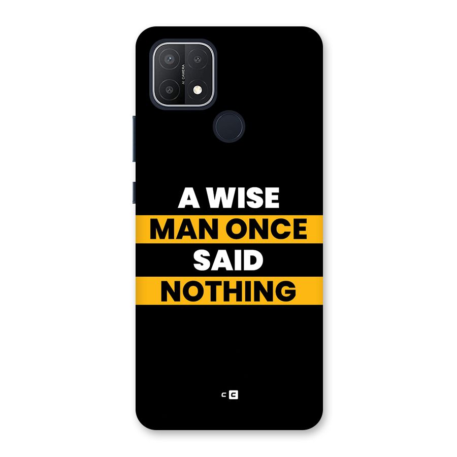 Wise Man Back Case for Oppo A15