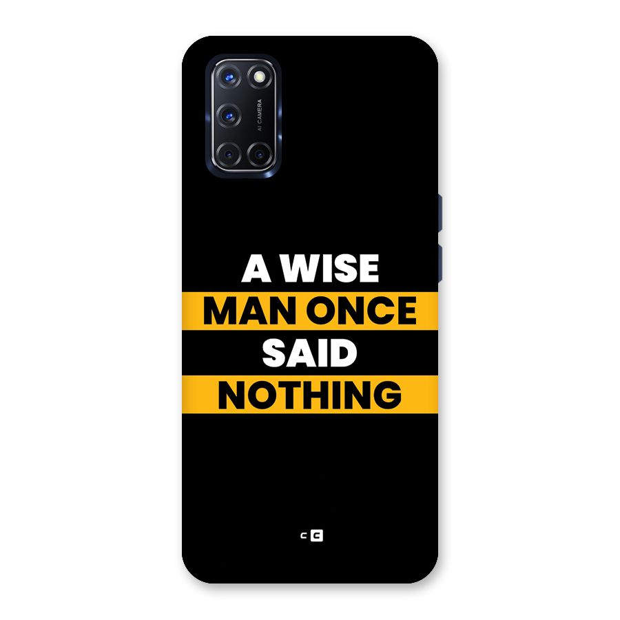 Wise Man Back Case for Oppo A52