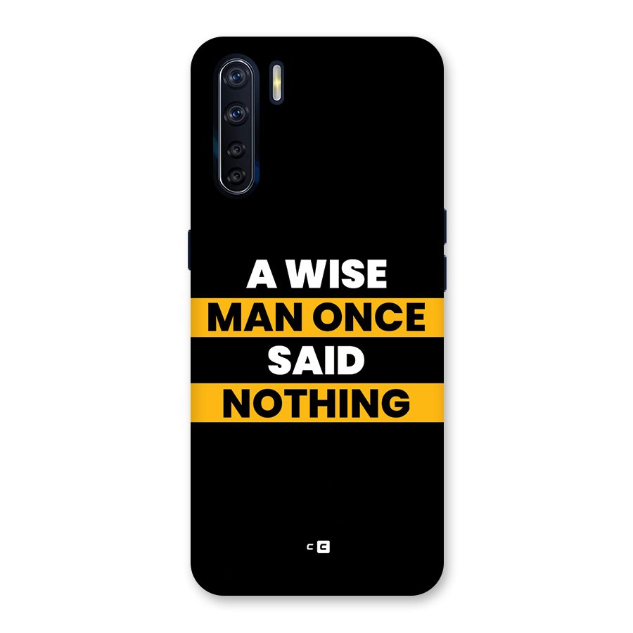 Wise Man Back Case for Oppo F15