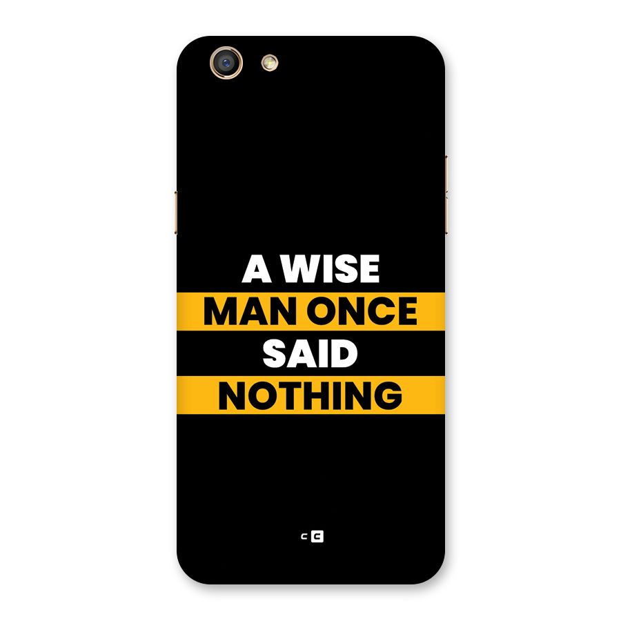 Wise Man Back Case for Oppo F3