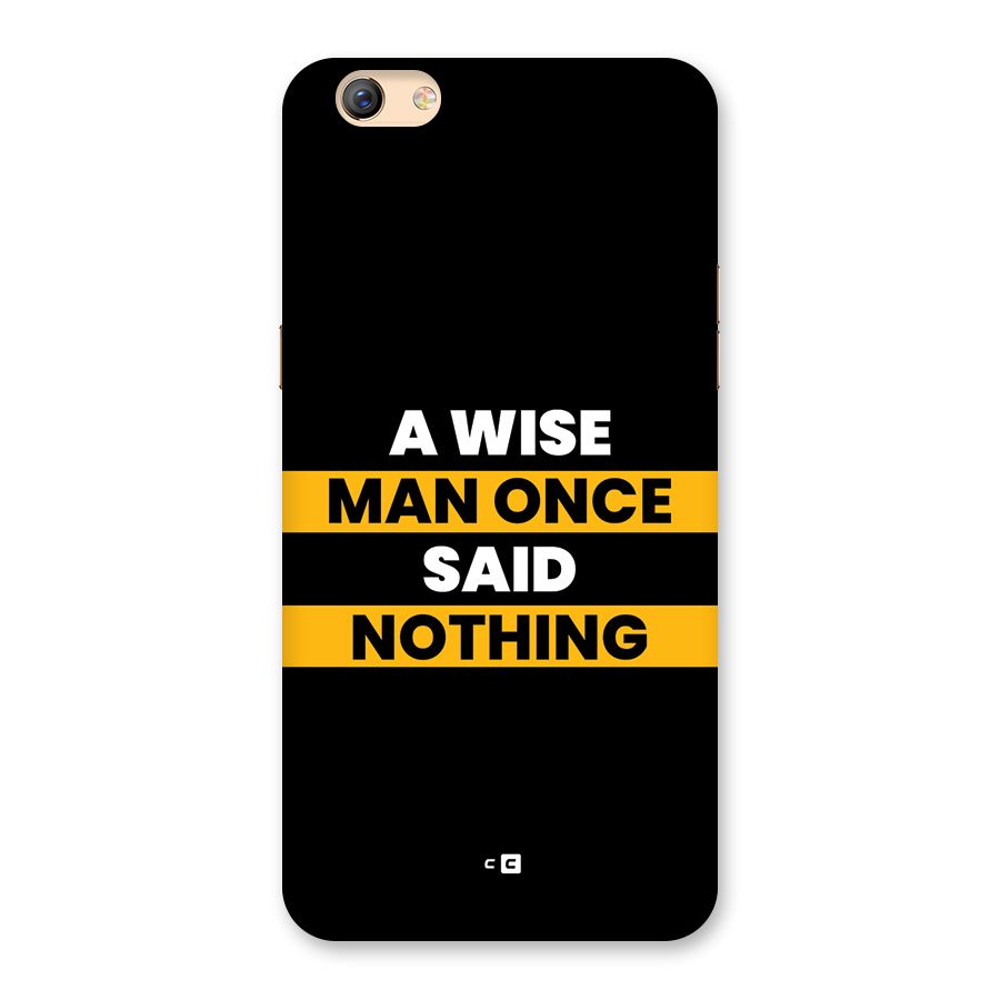 Wise Man Back Case for Oppo F3 Plus