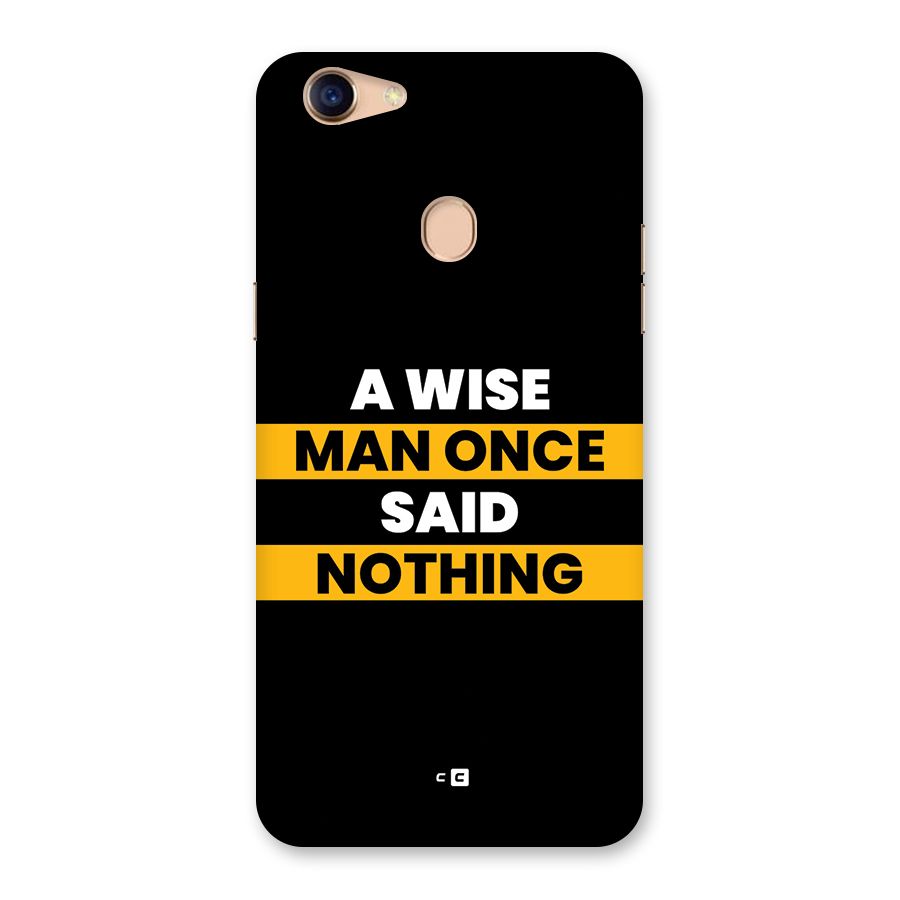 Wise Man Back Case for Oppo F5