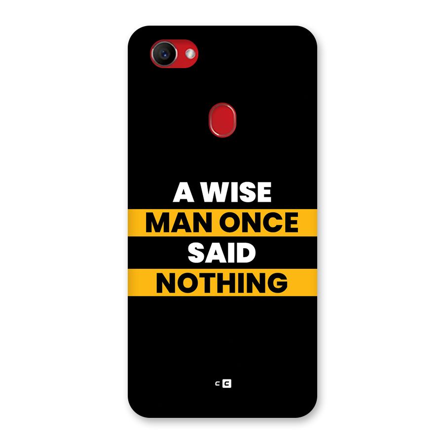 Wise Man Back Case for Oppo F7