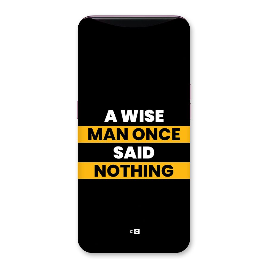 Wise Man Back Case for Oppo Find X