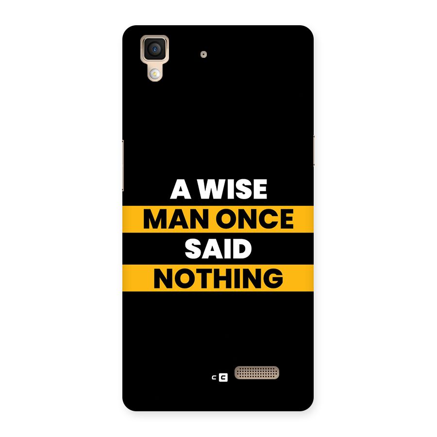 Wise Man Back Case for Oppo R7