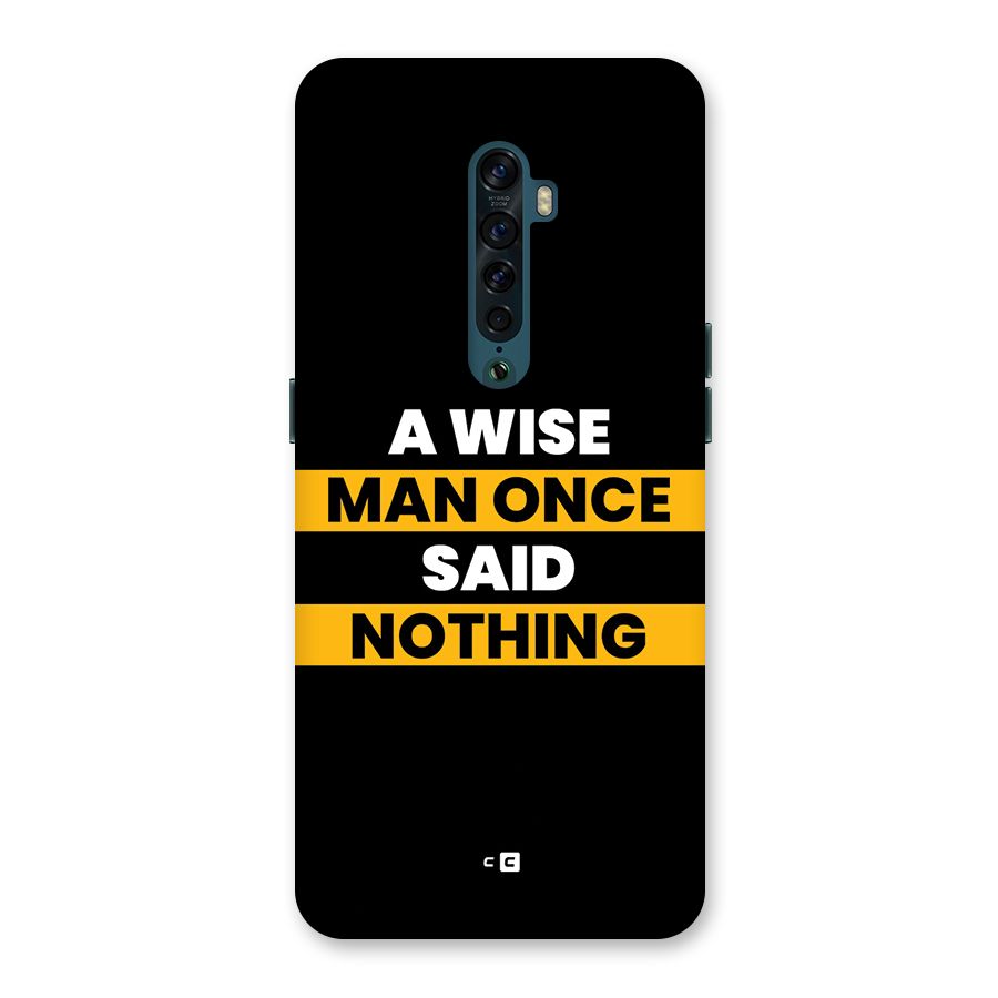 Wise Man Back Case for Oppo Reno2