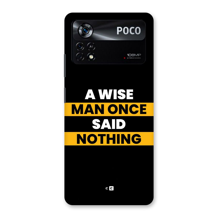 Wise Man Back Case for Poco X4 Pro 5G
