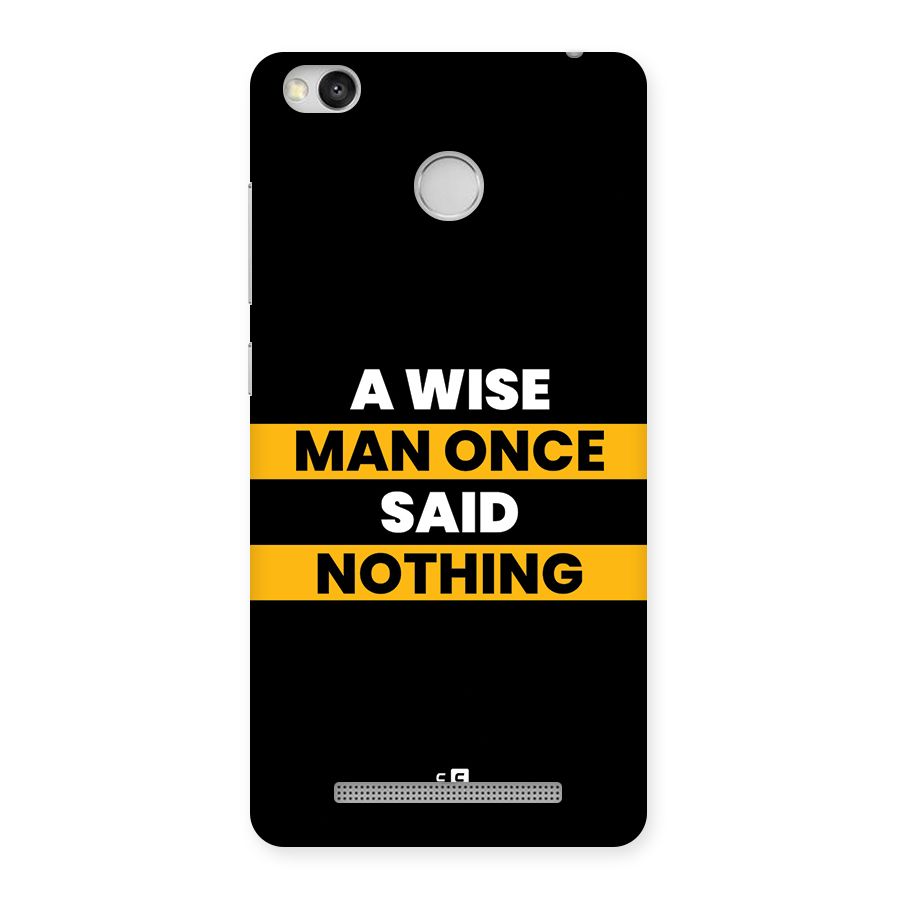 Wise Man Back Case for Redmi 3S Prime