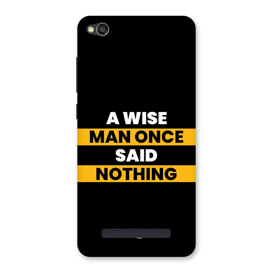 Wise Man Back Case for Redmi 4A