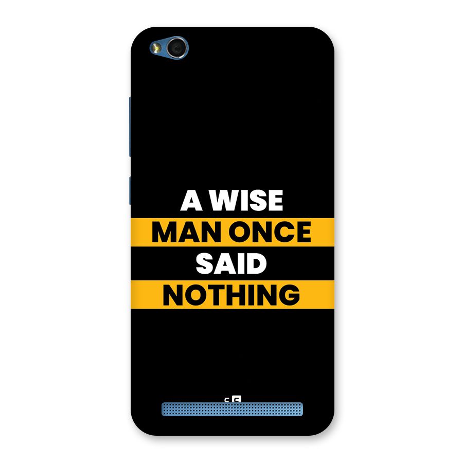 Wise Man Back Case for Redmi 5A