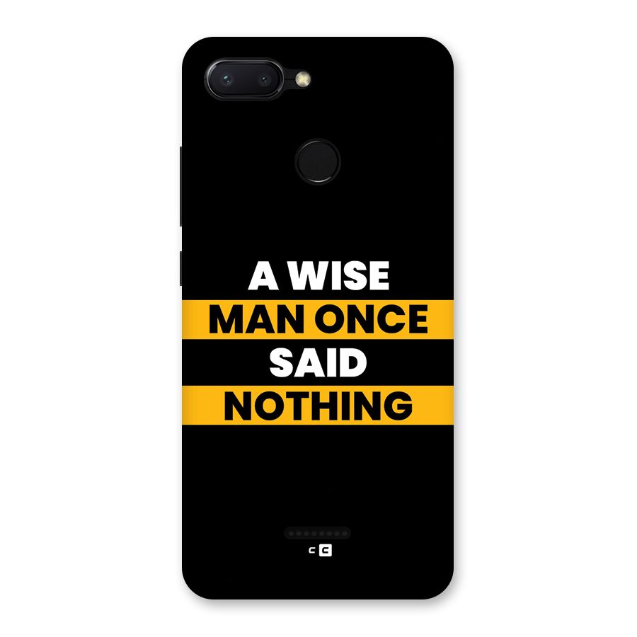 Wise Man Back Case for Redmi 6
