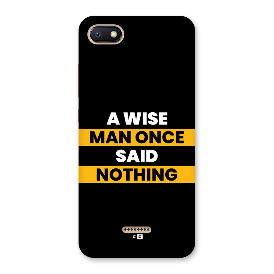 Wise Man Back Case for Redmi 6A