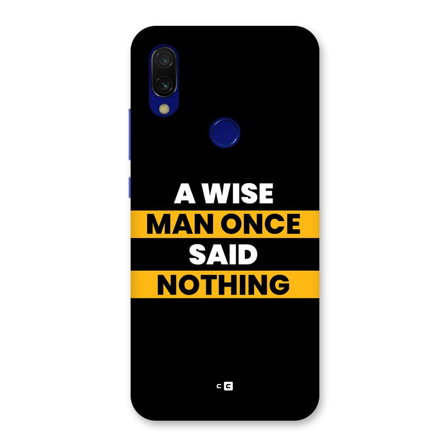 Wise Man Back Case for Redmi 7